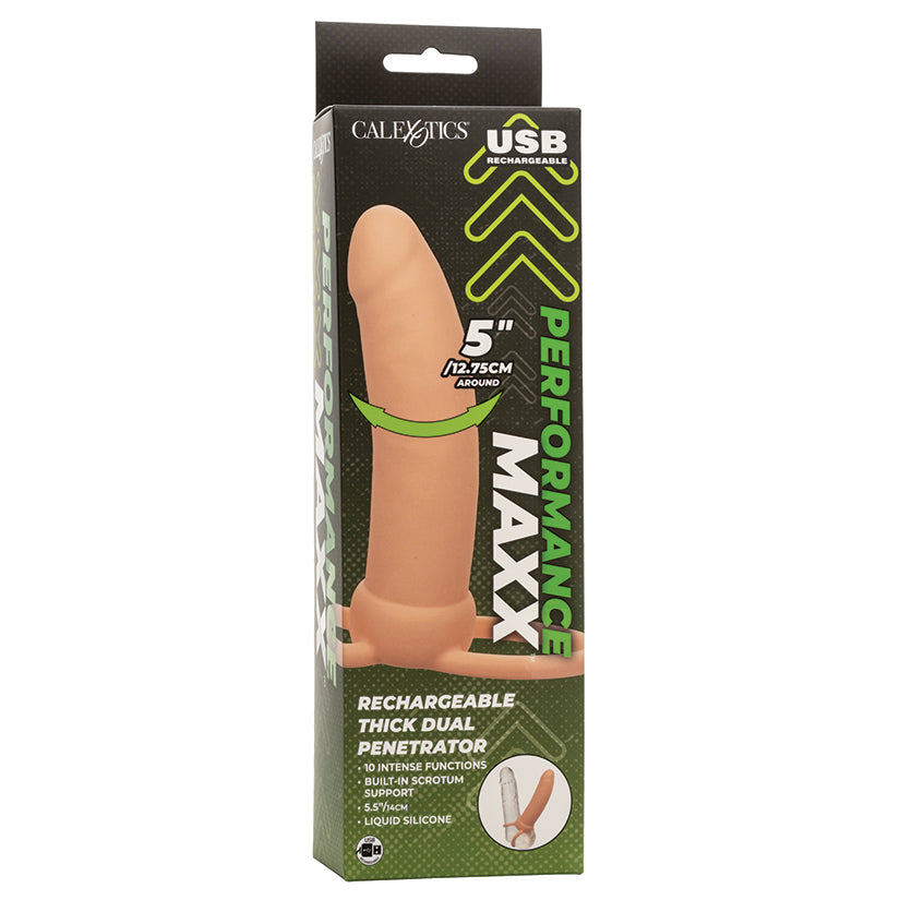 CALEXOTICS - PERFORMANCE MAXX RECHARGEABLE THICK DUAL PENETRATOR IVORY