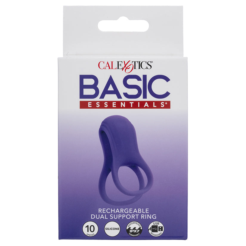 CAL EXOTICS - BASIC ESSENTIALS RECHARGEABLE DUAL SUPPORT RING
