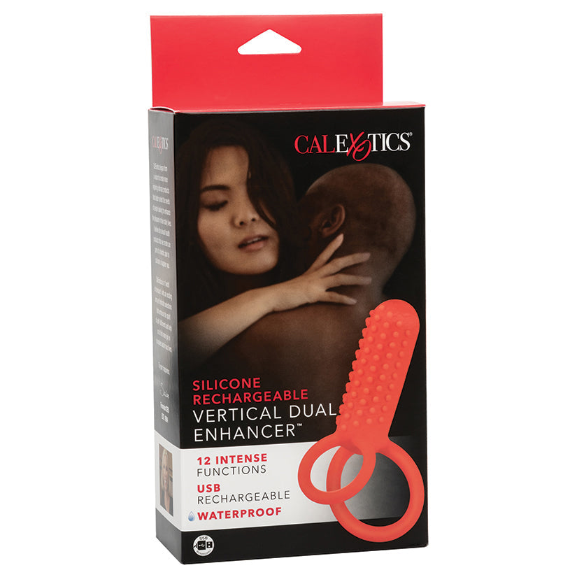 CAL EXOTICS - SILICONE RECHARGEABLE VERTICAL DUAL ENHANCER