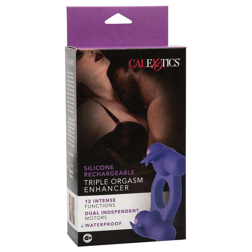 CAL EXOTICS - SILICONE RECHARGEABLE TRIPLE ORGASM ENHANCER