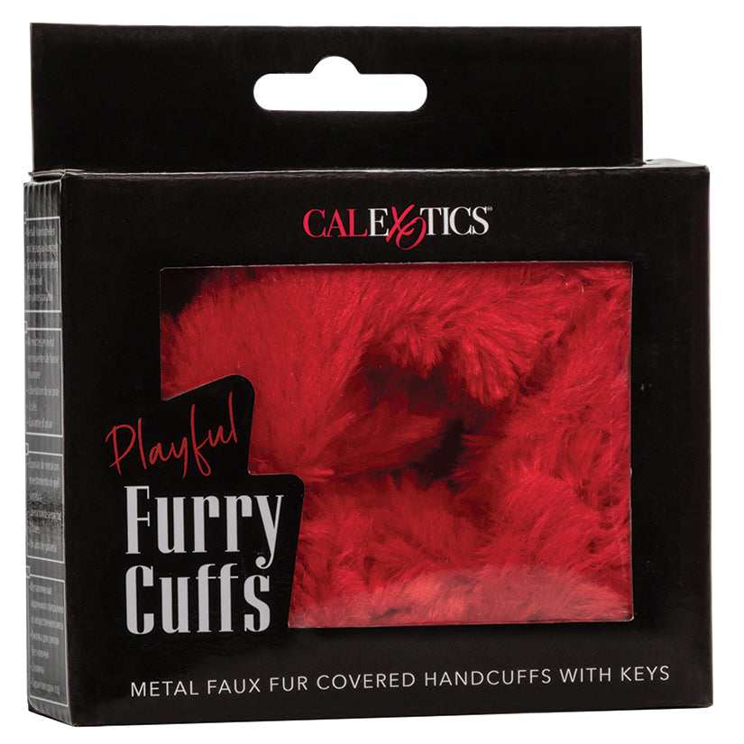 CAL EXOTICS - PLAYFUL FURRY CUFFS RED
