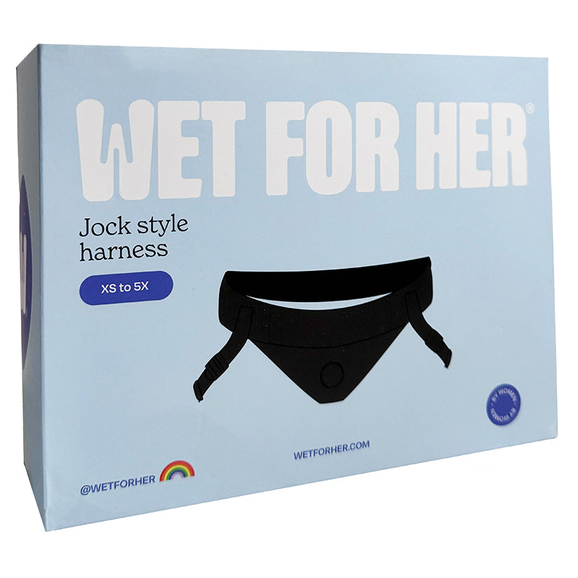 WET FOR HER - WFH JOCK HARNESS BLACK L-5XL