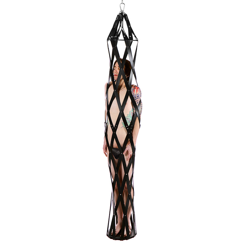XR BRANDS - HANGING RUBBER STRAP CAGE