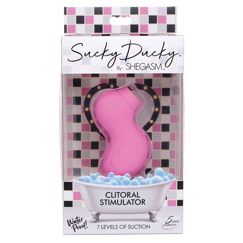 XR BRANDS - SHEGASM SUCKY DUCKY 7X CLITORAL STIMULATOR PINK