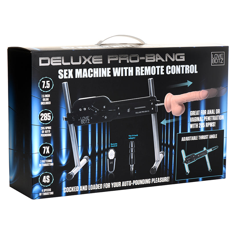 XR BRANDS - MÁQUINA SEXUAL DELUXE PRO-BANG CON CONTROL REMOTO