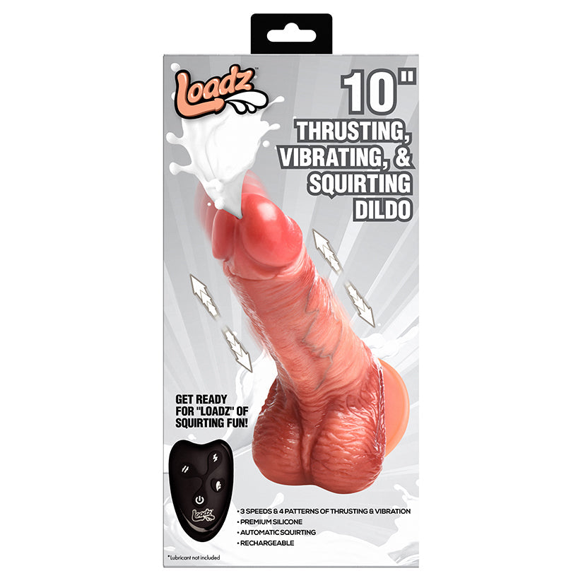 XR BRANDS - LOADZ THRUSTING AND VIBRATING SQUIRTING DILDO