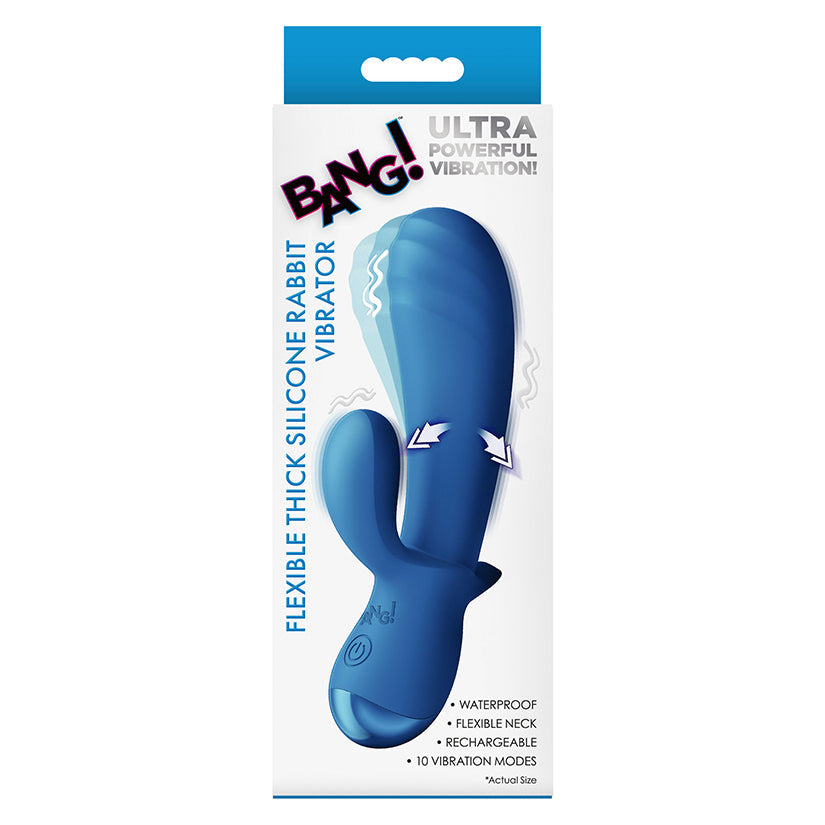 XR BRANDS - BANG! THICK SILICONE RABBIT VIBRATOR