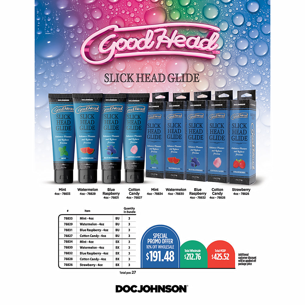 DOC JOHNSON - GOOD HEAD SLICK BUNDLE