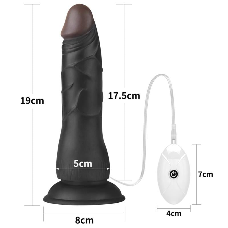 LOVETOY - ADJUSTABLE STRAP ON WITH DILDO 10 VIBRATIONS 7.5