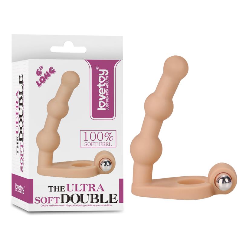 LOVETOY - ANAL STIMULATOR THE ULTRA SOFT BEAD 6 WITH VIBRATION FLESH