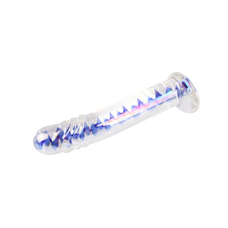 CHISA - ANAL SWIRL GLASS DILDO 6.7