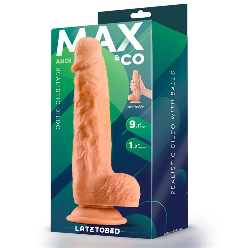 MAX & CO - ANDI REALISTIC DILDO WITH TESTICLES 9.1 FLESH