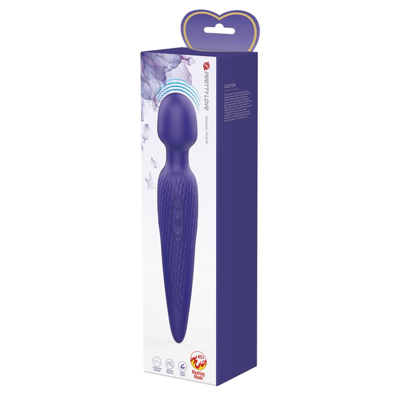 PRETTY LOVE - ANTONY YOUTH WAND VIBRATOR VIOLET HEAT EFFECT