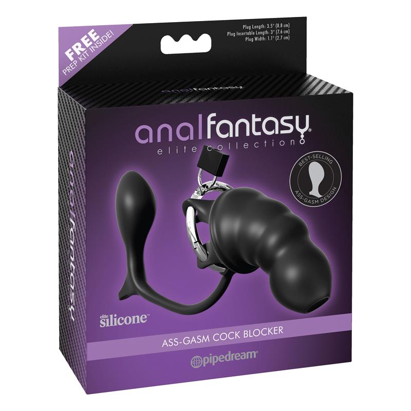 ANAL FANTASY ELITE - ASS-GASM SILCONE COCK BLOCKER