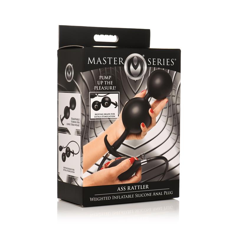 MASTER SERIES - ASS RATTLER WEIGHTED INFLATABLE ANAL BALLS