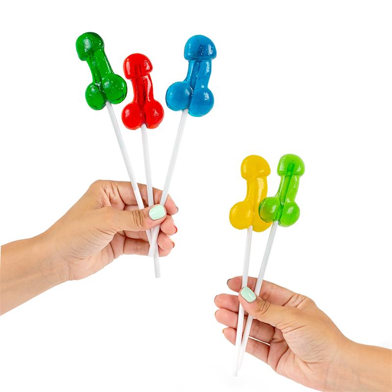 SECRET PLAY - ASSORTED DISPLAY FLAVORED PENIS SHAPED LOLLIPOP WITH ALCOHOL 40 PCS