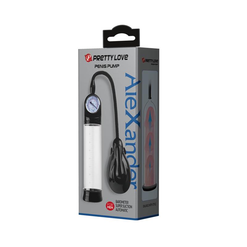 PRETTYLOVE - AUTOMATIC PENIS PUMP WITH PRESSURE GAUGE ALEXANDER