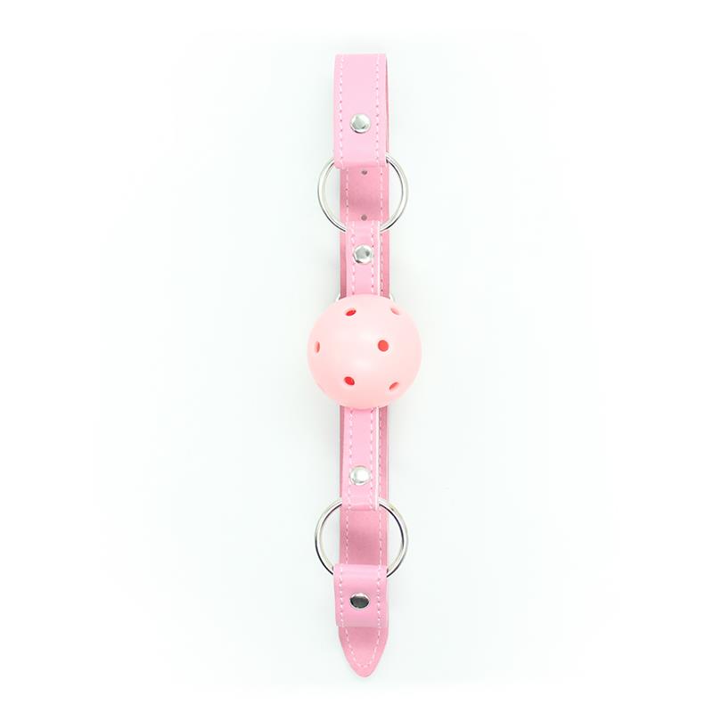LATETOBED BDSM LINE - BALL GAG BREATHABLE ASJUSTABLE BALL 4,5 CM PINK