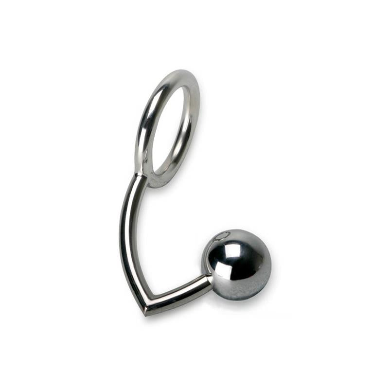 JEU DE BONDAGE - ANNEAU À BOULES AVEC VERROU ANAL