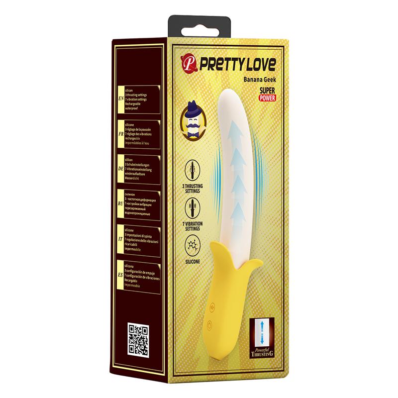 PRETTY LOVE - BANANA GEEK SUPER POWER 7 VIBRATIONS UP&DOWN SILICONE BLACK