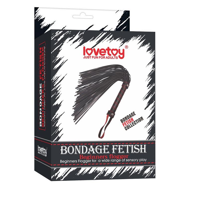 LOVETOY - FLOGGER DE BONDAGE PARA PRINCIPIANTES NEGRO