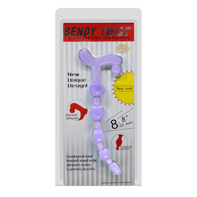 BAILE - BENDY TWIST ANAL BEADS PURPLE
