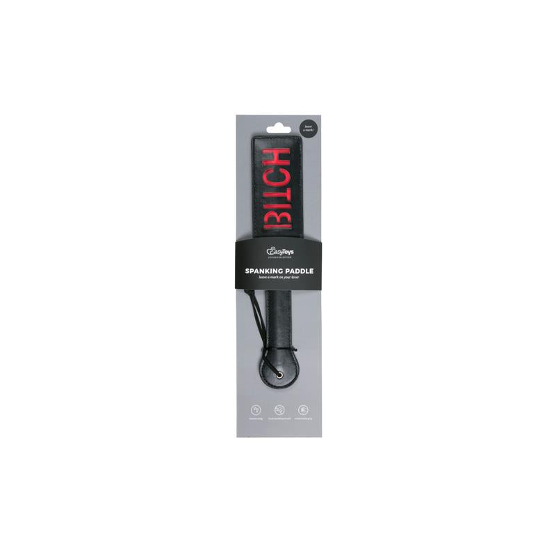 EASYTOYS - BLACK LEATHER PADDLE - BITCH