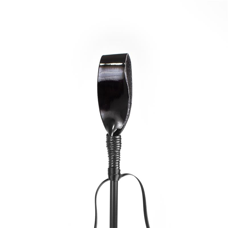 SECRET PLAY - BLACK PATENT LEATHER RIDING CROP