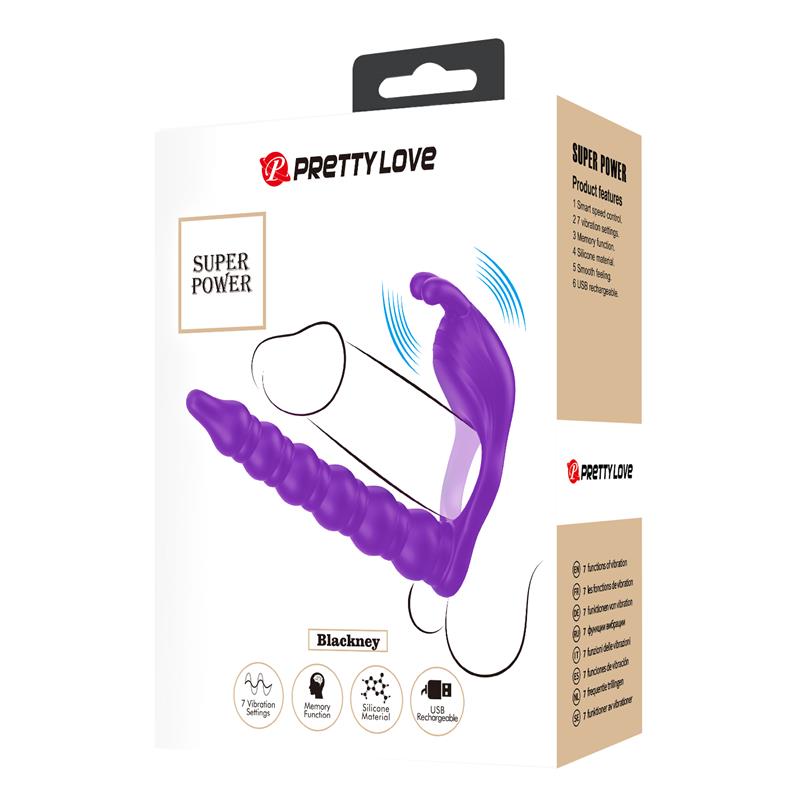 PRETTY LOVE - BLACKNEY PENIS RING WITH LILA VIBRATOR PLUG