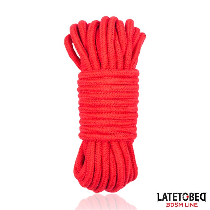 LATETOBED BDSM LINE - BONDAGE COTTON ROPE 5 M RED