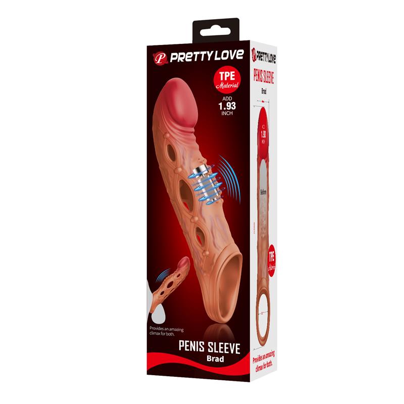 PRETTYLOVE - BRAD VIBRATING PENIS SLEEVE