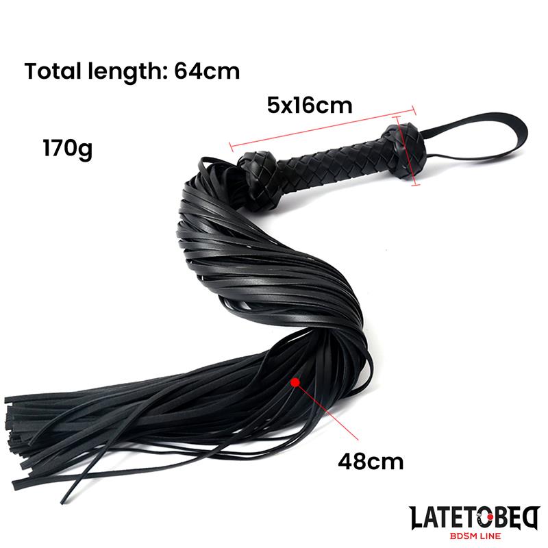 LATETOBED BDSM LINE - BRAIDED FLOGGER 64.5 CM