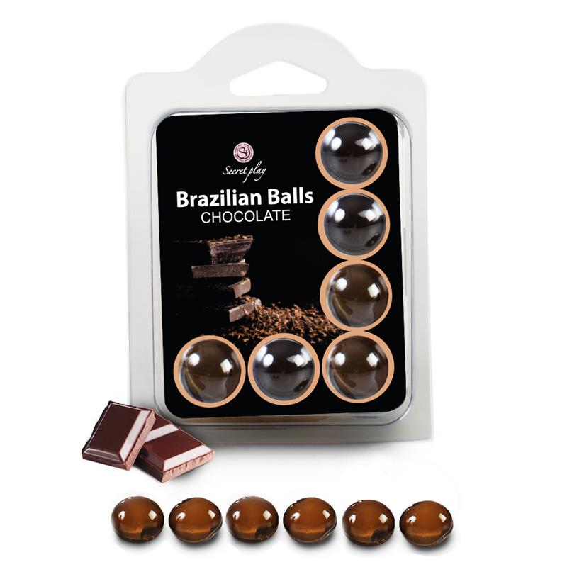 SECRET PLAY - BRAZILIAN BALLS SET 6 CHOCOLATE