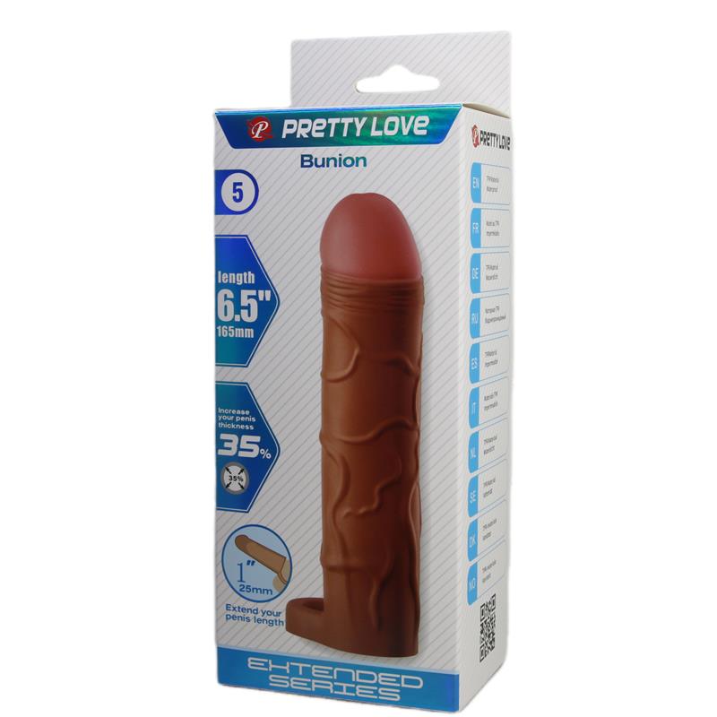 PRETTY LOVE - BUNION PENIS SLEEVE WITH 2.5 CM EXTENSION MULATTO