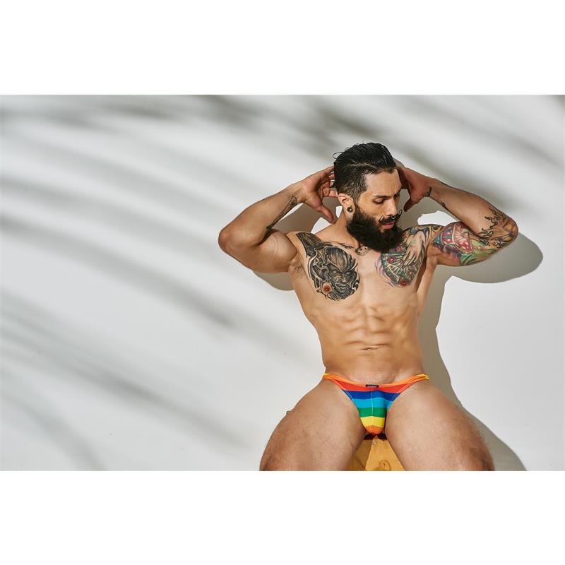 CUT4MEN - C4M03 CLASSIC THONG RAINBOW