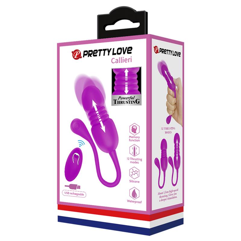 PRETTYLOVE - CALLIERI VIBRATING EGG WITH THRUSTING AND REMOTE CONTROL