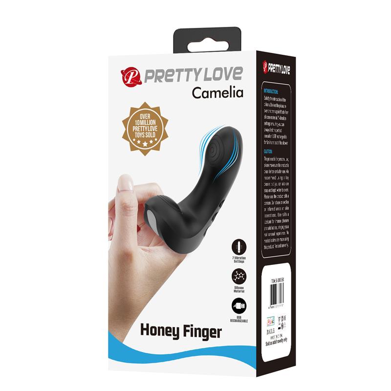 PRETTY LOVE - CAMELIA FINGER VIBRATOR 7 VIBRATIONS BLACK