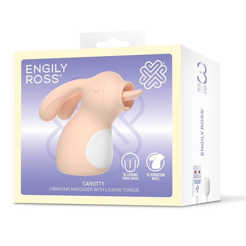 ENGILY ROSS - CAROTTY MASSAGER WITH VIBRATION AND LICKING TONGUE