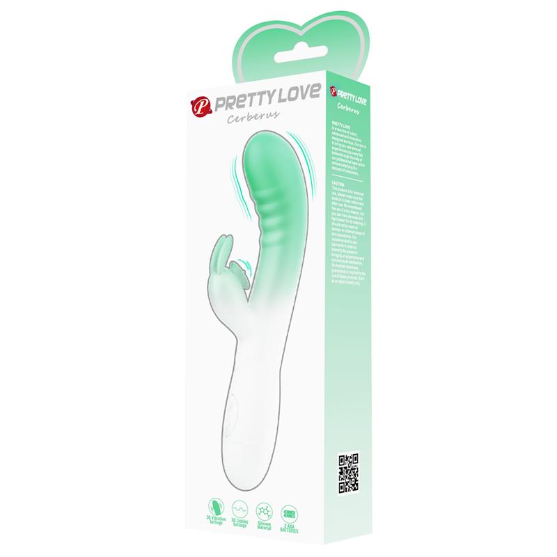 PRETTY LOVE - CERBERUS RABBIT VIBRATOR 3O VIBRATIONS GREEN