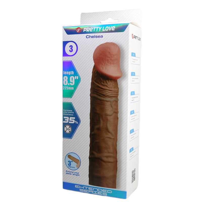 PRETTY LOVE - CHELSEA PENIS SLEEVE WITH 7.6 CM EXTENSION FLESH