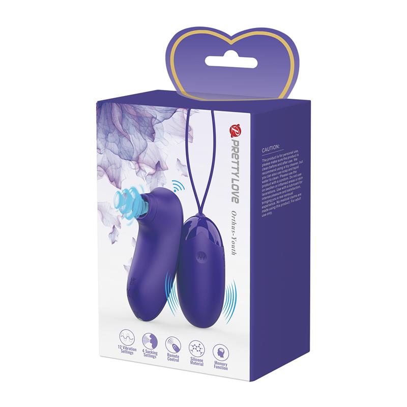 PRETTYLOVE - CLITORIS SUCKER AND EGG VIBRATOR