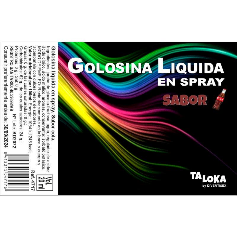 TALOKA - CARAMELO LÍQUIDO EN SPRAY SABOR COLA 20 ML
