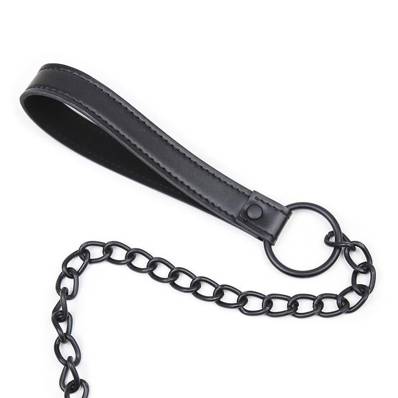 LATETOBED BDSM LINE - COLLAR WITH LEASH BLACK