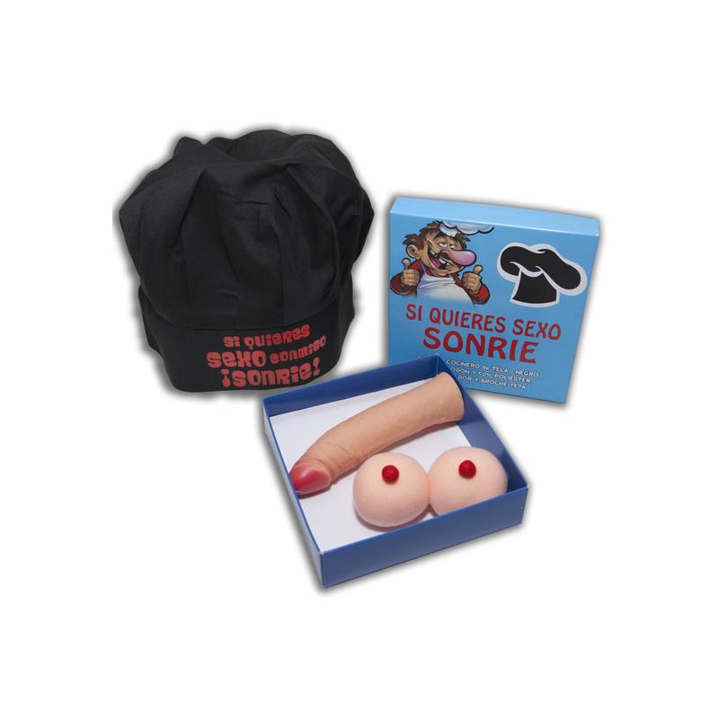 DIVERTY SEX - COOK HAT BOX SET, TIT BROOCH AND STIMULATOR