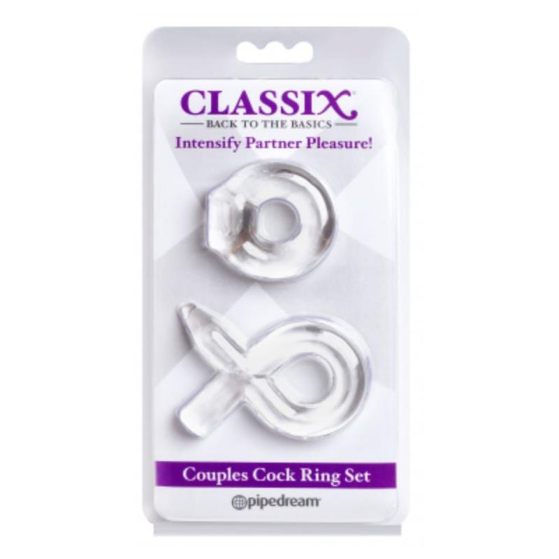 CLASSIX - COUPLES COCK RING SET CLEAR