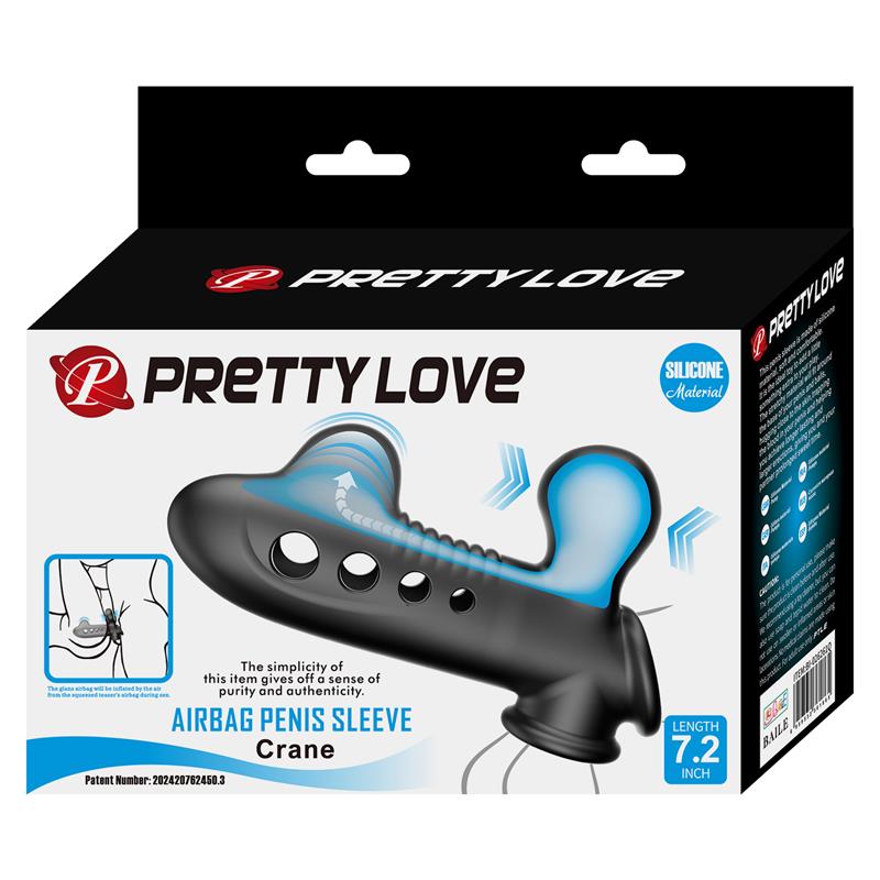 PRETTY LOVE - CRANE PENIS SLEEVE WITH AIRBAG BLACK