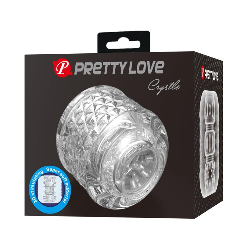 PRETTYLOVE - MASTURBADOR 3D CRYSTLE DE DOBLE CARA
