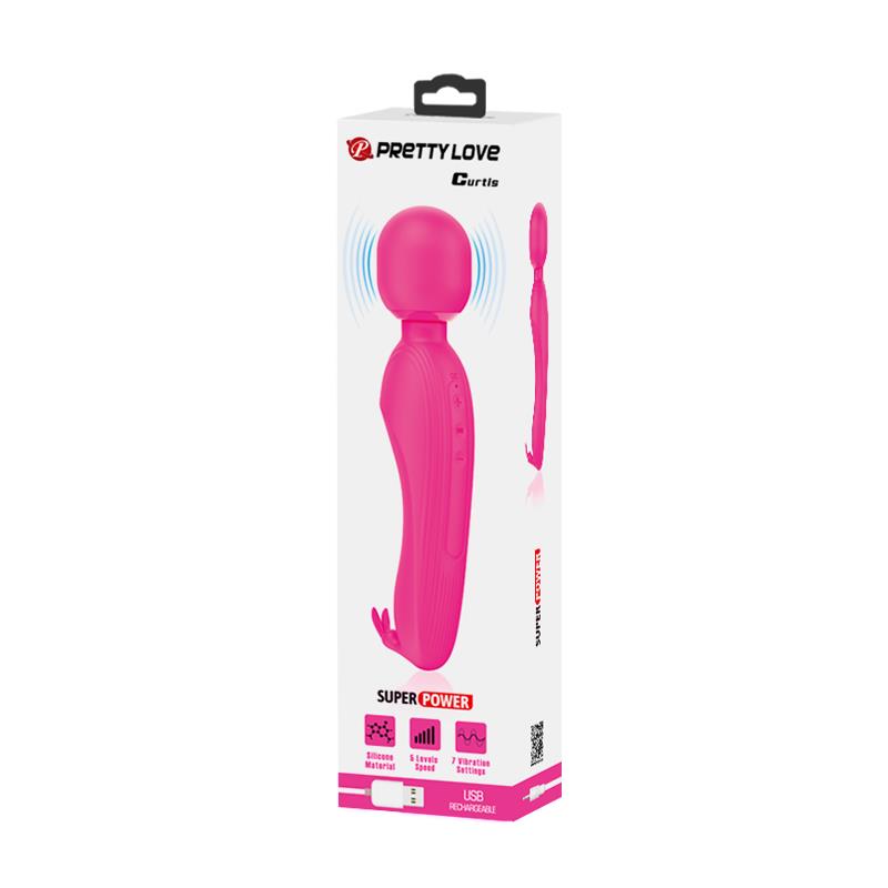 PRETTYLOVE - CURTIS MASSAGER WITH CLITORIS STIMULATOR