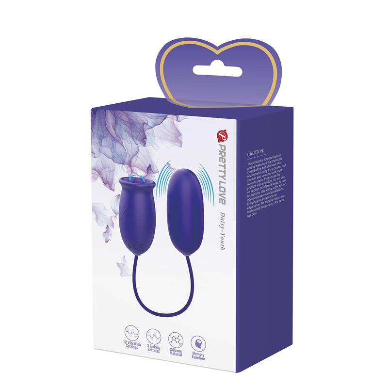 PRETTYLOVE - DAISY YOUTH EGG VIBRATOR AND LICKING TONGUE