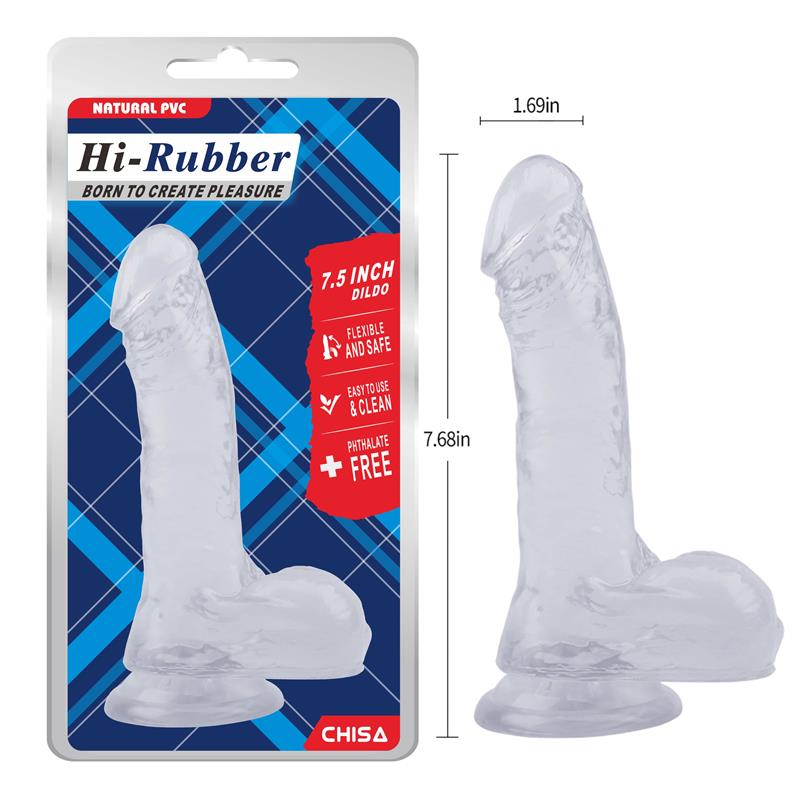 CHISA - DILDO 7.5 - 19.5CM CLEAR